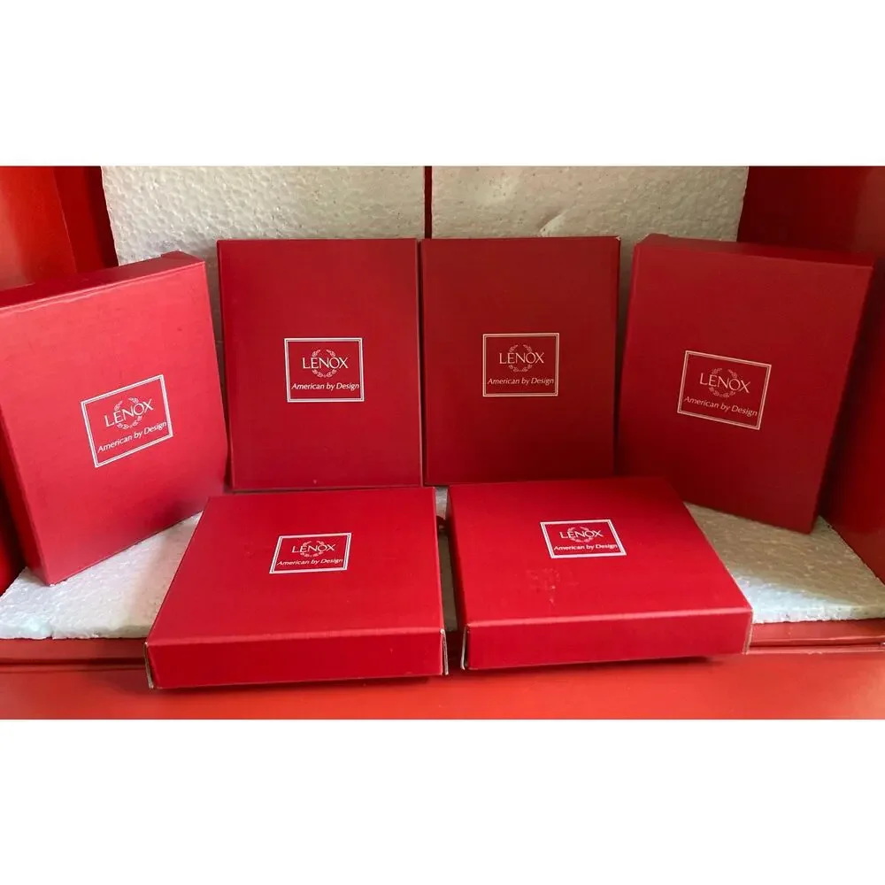 Lenox American by Design 6 Pc Christmas Ornament Collection w/ Original Boxes